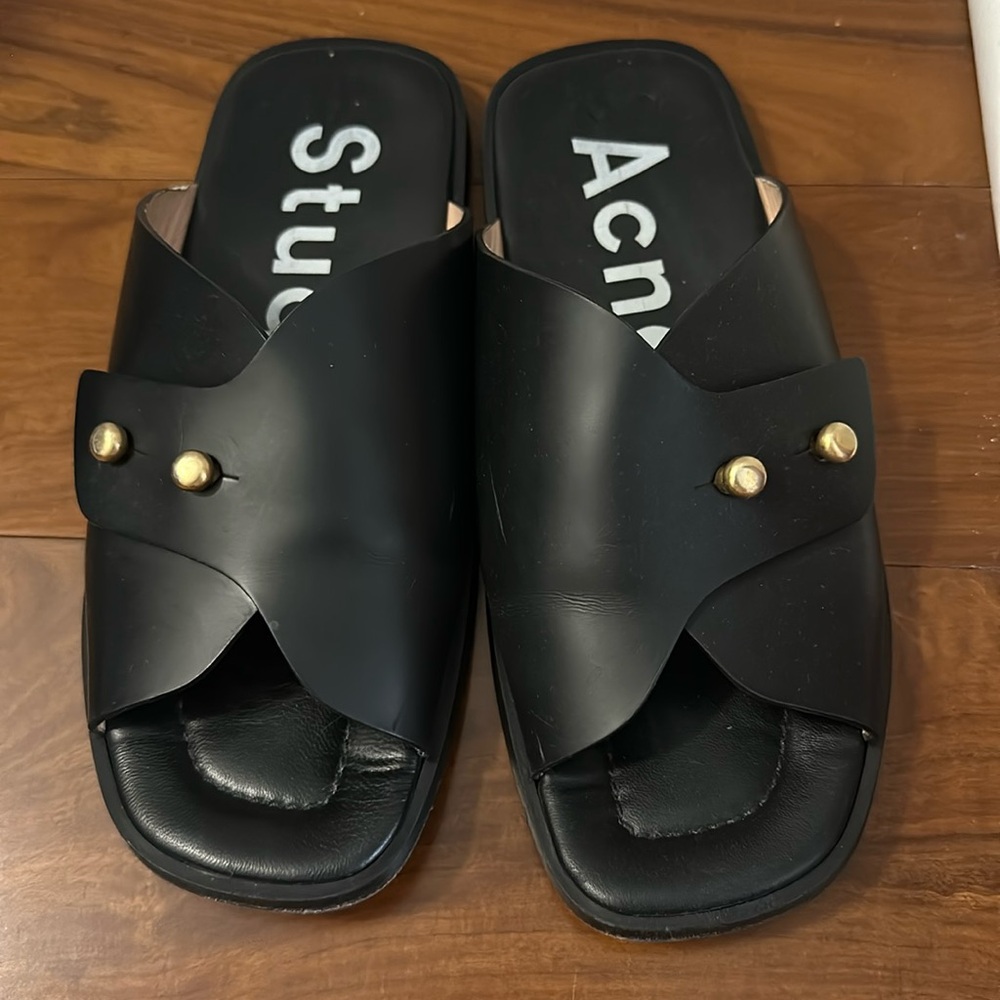 Acne studios jillay stud sandal slide leather size 39
